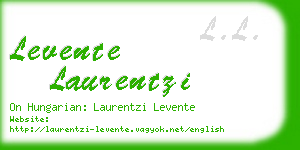 levente laurentzi business card